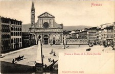 CPA AK FIRENZE Piazza e Chiesa di S. Maria Novella ITALY (501619)
