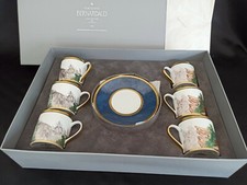 6 TASSES À CAFÉ EN PORCELAINE DE LIMOGES BERNARDAUD modèle MÉTROPOLES 