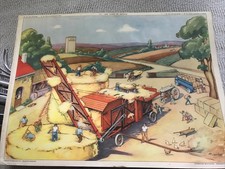 Carte scolaire Pédagogique Rossignol 76x56 Cm Une Scène De Battage