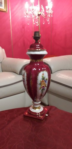 Ancienne lampe porcelaine - lampe, en