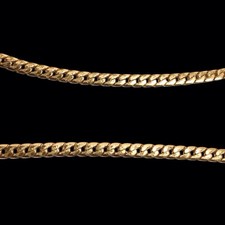 Collier Chaîne de Cou Femme Maille Anglaise - 51 cm - 3 mm - Plaqué Or Jaune 18k