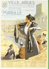 Léo LELEE carte postale  ARLES  cinquantenaire de MIREILLE  superbe DESSIN :