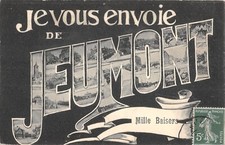 CPA 59 JE VOUS ENVOIE DE JEUMONT MILLE BAISERS