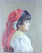 Ancien Tableau "Portrait de