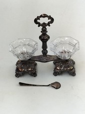 Salière poivrière argent