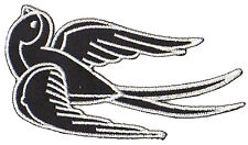 Ecusson patche thermocollant hirondelle punk rock tatoo style patch écusson