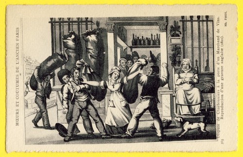 Cpa gravure anglaise ancienne - gravure,