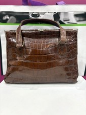 Sac Crocodile Marron Vintage