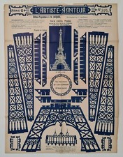 Tour Eiffel pendule - L'artiste amateur Circa 1920 Affiche Originale Jeu