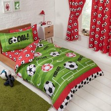 Football Rouge Simple Housse de Couette et Taie D'Oreiller Set + Drap Housse Set