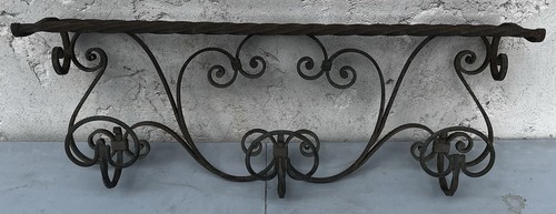 Porte manteau mural - fer, forgé