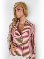 ✨ STEFANEL Veste avec fermeture pour Femmes Boutons Rose Poudré 38 Manches ✨