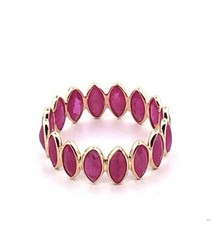Bague marquise rubis naturel