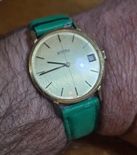 Vintage montre  mécanique ROAMER SWISS MADE plaqué Or 20 microns fonctionne  