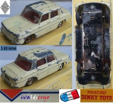 Renault 8 jaune paille R8 dinky toys france 517 d'origine boite repro 1/43