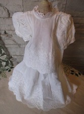 ROBE GUIMPE &JUPE POUR POUPEE ANCIENNE  / TBE