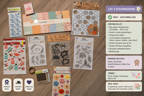 Lot scrapbooking diy tampons - diy,