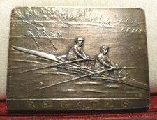 1905 rare Rowing French 60mm medal Plaque Pont a Mousson regatta