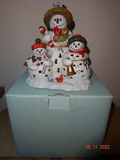 "PARTYLITE PORTE  BOUGIE  A  RECHAUD   MAISONNETTE  CARILLION  DES  NEIGE ""NEUF