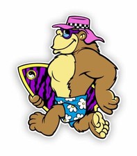 Sticker plastifié Surf Gorilla Town & Country - 9,5cm x 11,5cm
