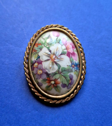 Ancienne broche porcelaine - broche, de