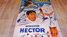 fernandel MONSIEUR HECTOR  ! affiche cinema , ski , chalet montagne 