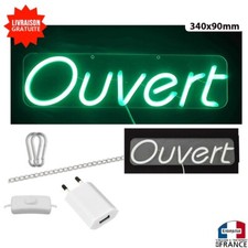 Panneau enseigne lumineuse Neon led  verre acrylique à suspendre Ouvert simple V