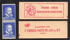 Carnet de 8 timbres, France, B