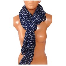 Foulard En Coton Bleu Foncé