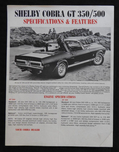 1968 ford cobra mustang - cobra, gt350