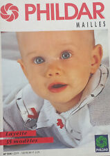 CATALOGUE PHILDAR N°214 BEBE LAYETTE 35 MODELES 3 MOIS A 12 MOIS  ETE 1992