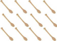 Lot de 12  Cuillère à Moutarde en bois Cuillère a Moutarde Spatule en bois 11 cm