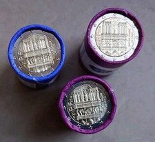 2 Euros FDC UNC Notre Dame de Paris 2025 France. Issue du rouleau Bleu 