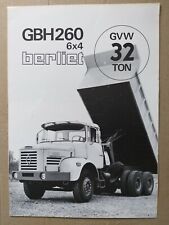 TRES Rare brochure catalogue dépliant camion BERLIET GBH  260  6 x 4  M 3 export