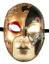 Masque Volto Doré Noir Musica