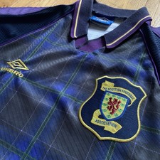 Vintage Scottish Football Association UMBRO 94-96 L  Soccer Jersey