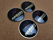 Lot de 4 Stickers Hamann Motorsport En Résine Abs 65mm –  Noir Color 