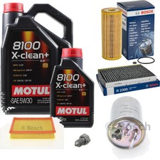 BOSCH Inspection set 6L Motul 8100 + X-propre 5W-30 pour VW Polo Variant 1.9 TDI