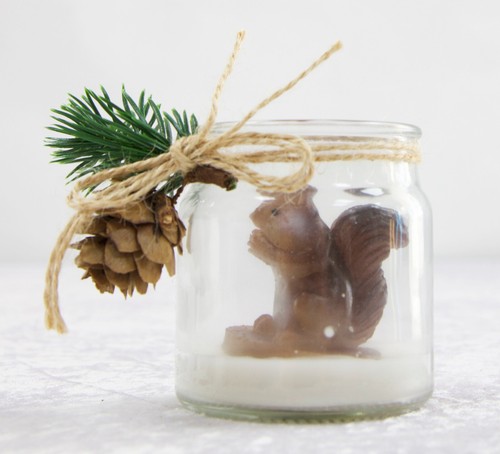 Noël écureuil forme verre - noël,