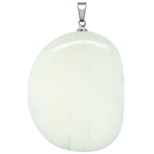 Pendentif galet plat jade - pendentif,