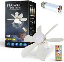 Ventilateur de plafond Large 52cm 2en1 LED Avec Télécommande 
