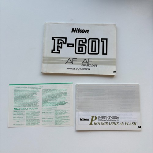Nikon 601 mode d emploi - f-601,