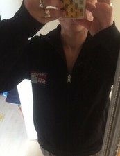 Sweat femme jersey bomber noir