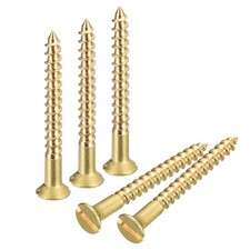 Laiton Bois Vis, 50pcs M2.5 x 25mm Fente Emplacement Taraudage Vis Tête Fraisée