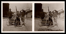 Première Guerre Mondiale, Mitrailleurs américains, ca.1917, stéréo Tirage vintag