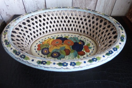 Ancienne corbeille tôle et - corbeille,
