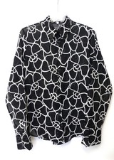 NEUF, TB Chemisier ANNE FONTAINE, noir, brodé, Taille 38