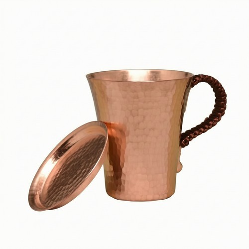 Tasse cuivre avec couvercle - avec,