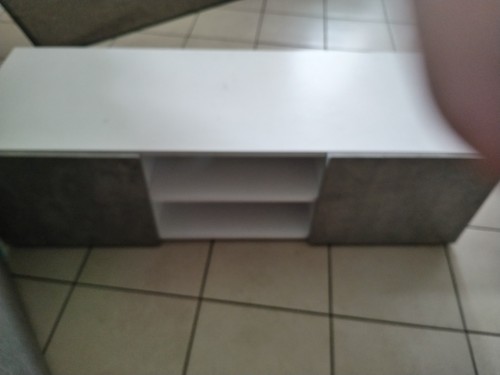 Meuble blanc table - tv, et