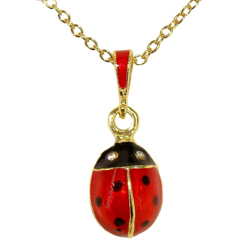 Coccinelle pendentif oeuf - pendentif,